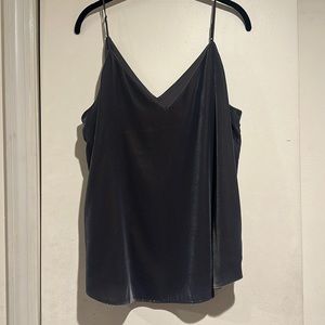 Gray suede tank top